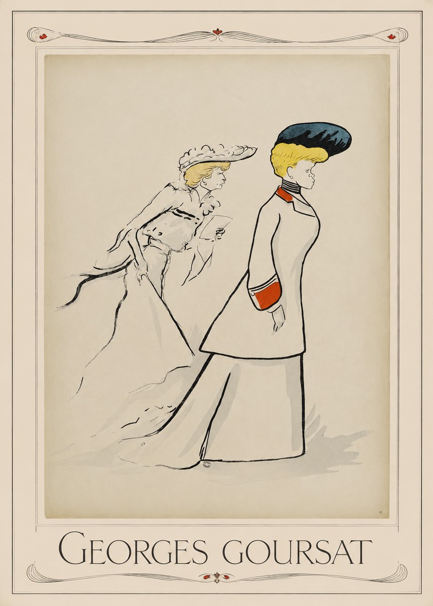 Georges Goursat Elegant Promenade No1 - Poster