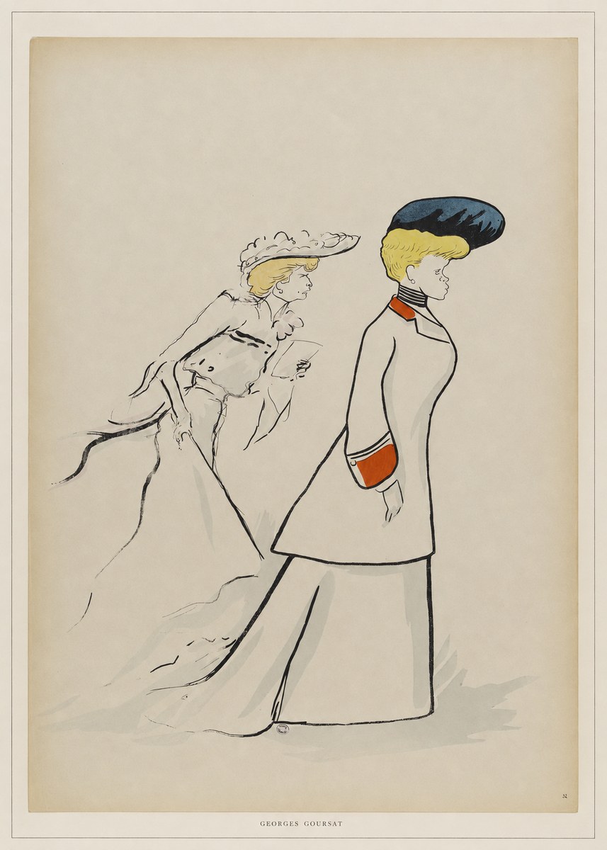 Georges Goursat Elegant Promenade No6 - Poster
