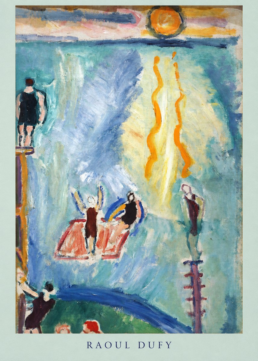 Raoul Dufy The Swimmers No4 - Poster