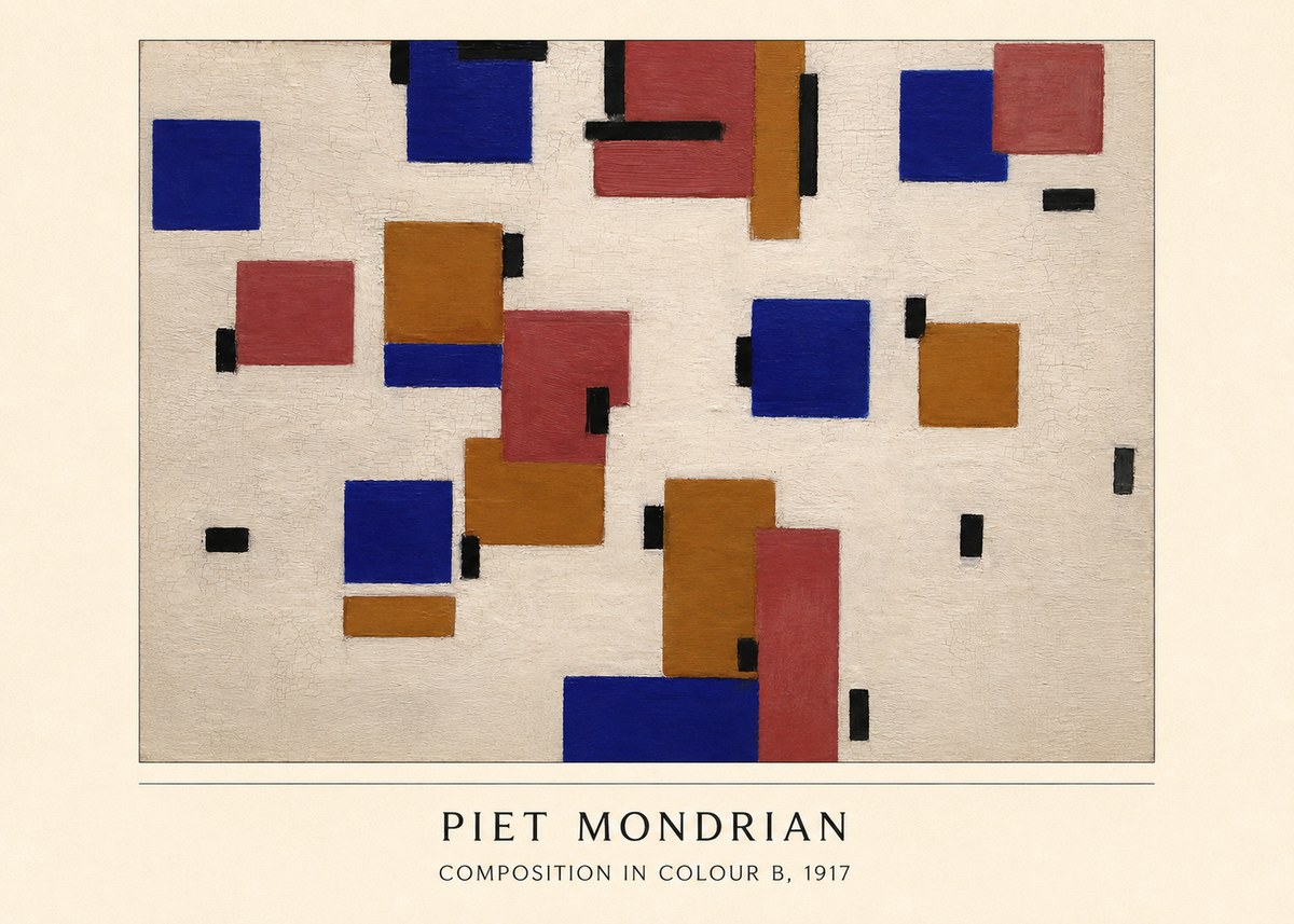 Piet Mondrian Composition in Colour B No4 - Poster