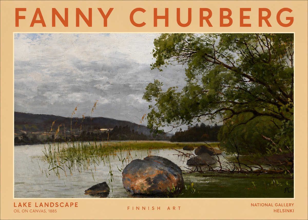 Fanny Churberg Lake Landscape No4 - Poster