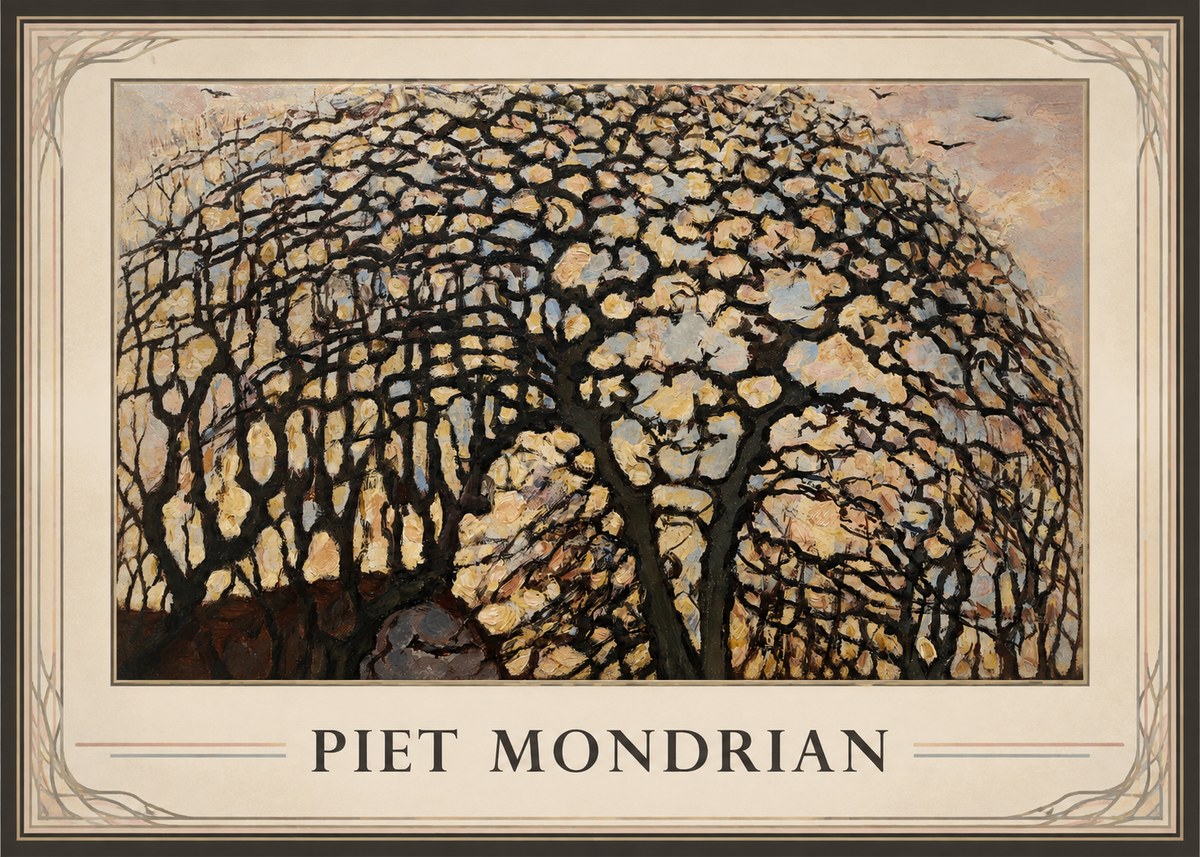 Piet Mondrian Avond (Evening); the Red Tree No1 - Poster