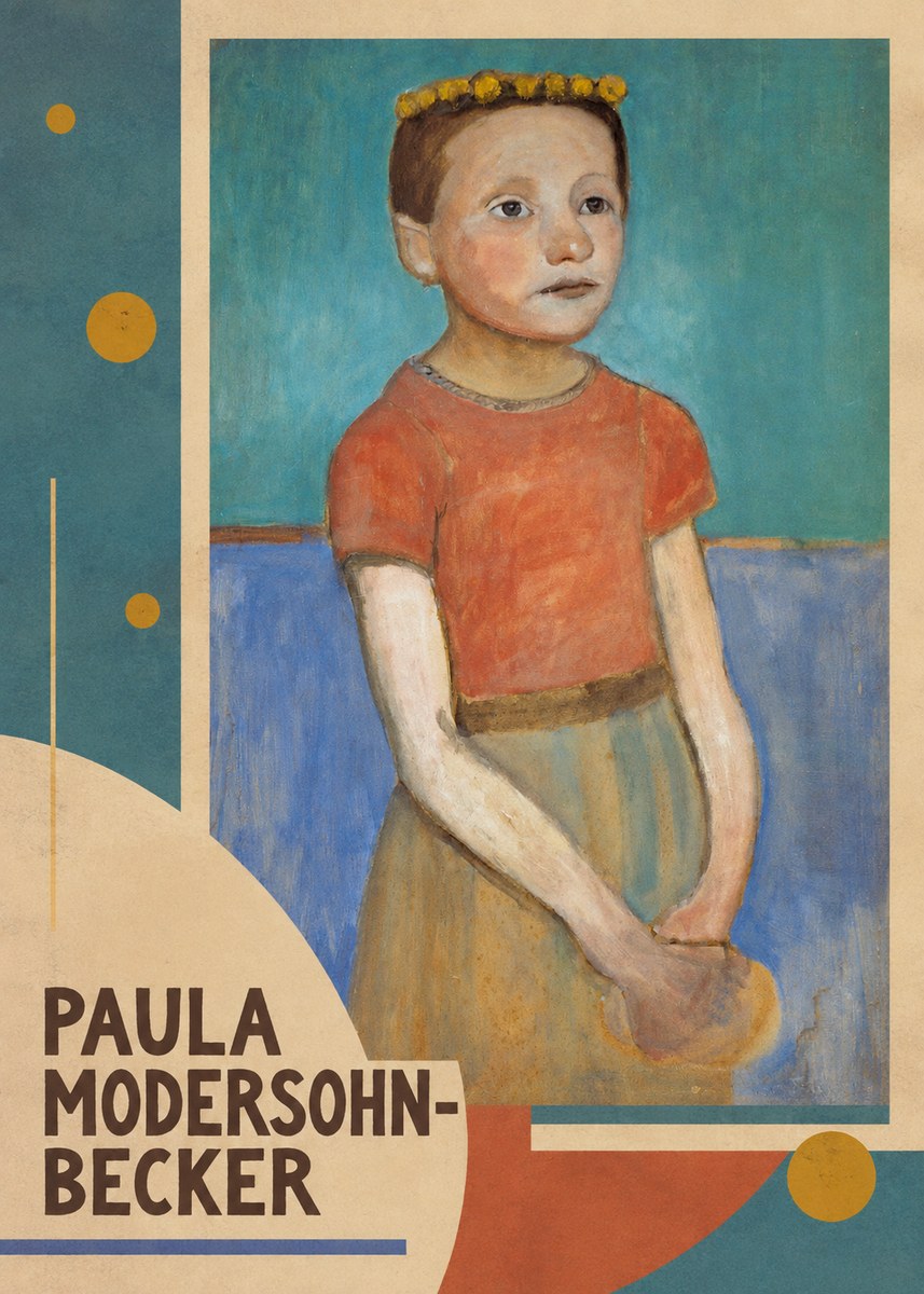 Paula Modersohn-Becker Girl with Crown No3 - Poster