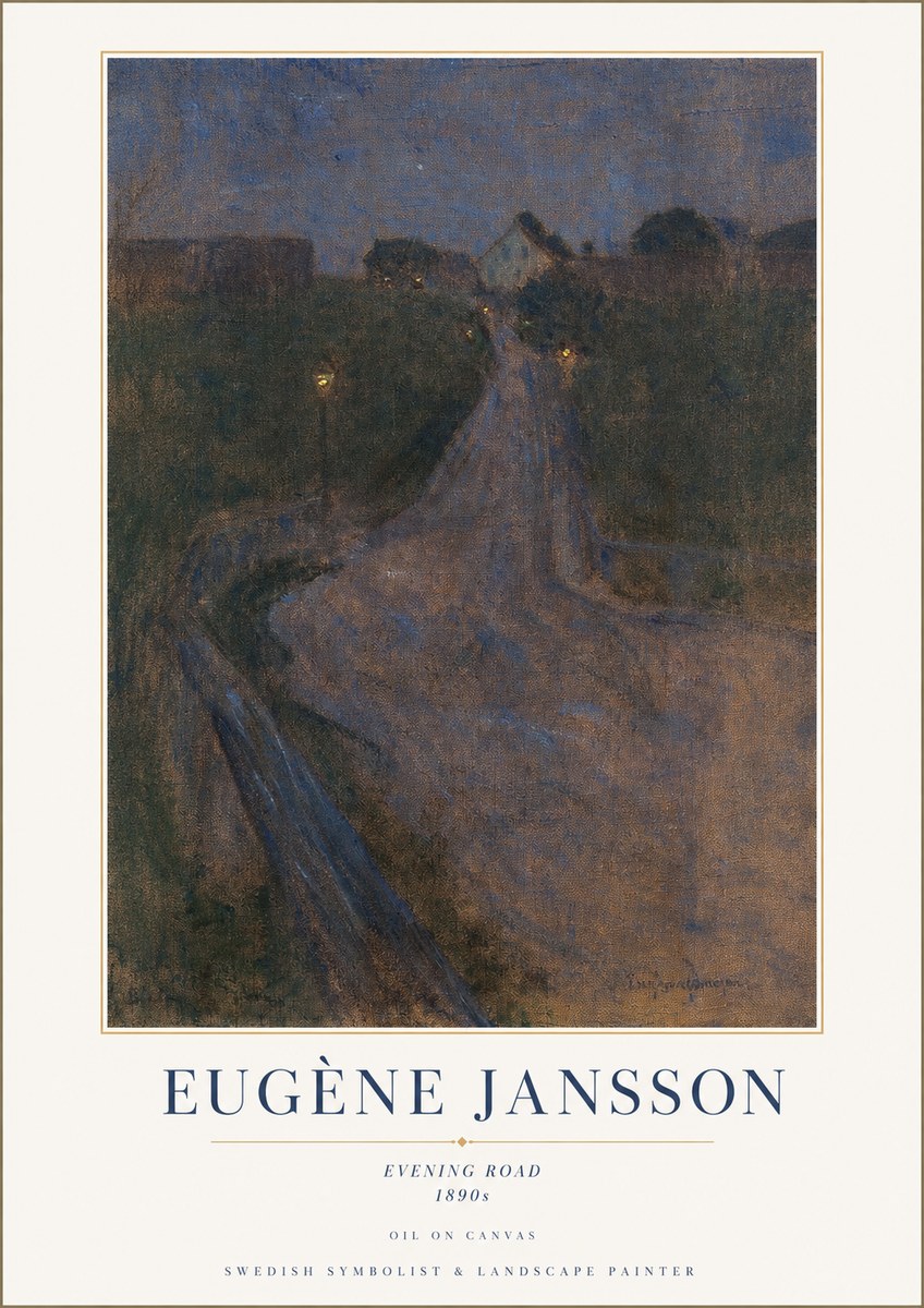 Eugène Jansson Evening Road No1 - Poster