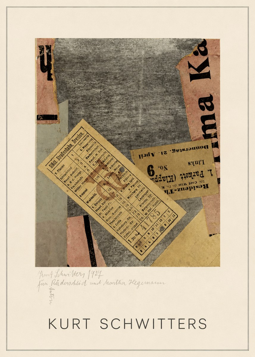 Kurt Schwitters Merz Collage No4 - Poster