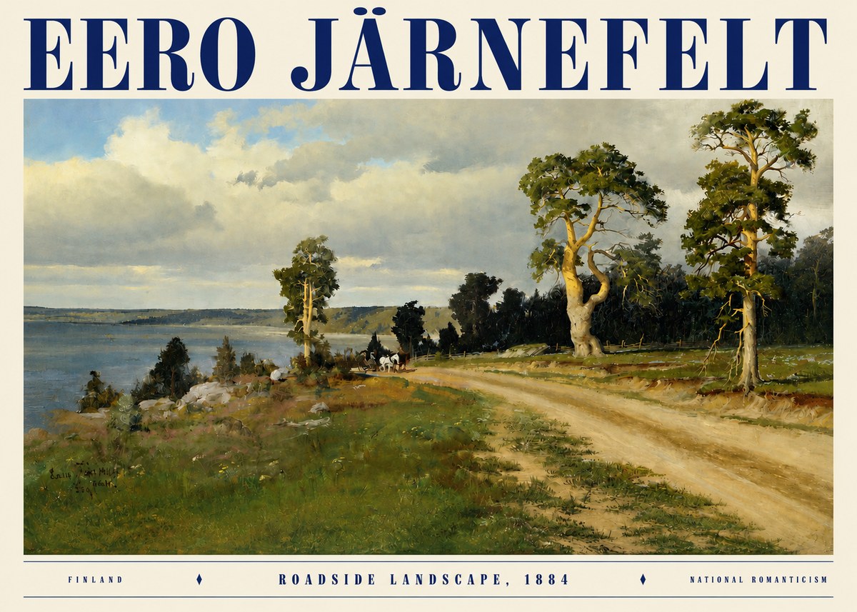 Eero Järnefelt Roadside Landscape, 1884 No3 - Poster