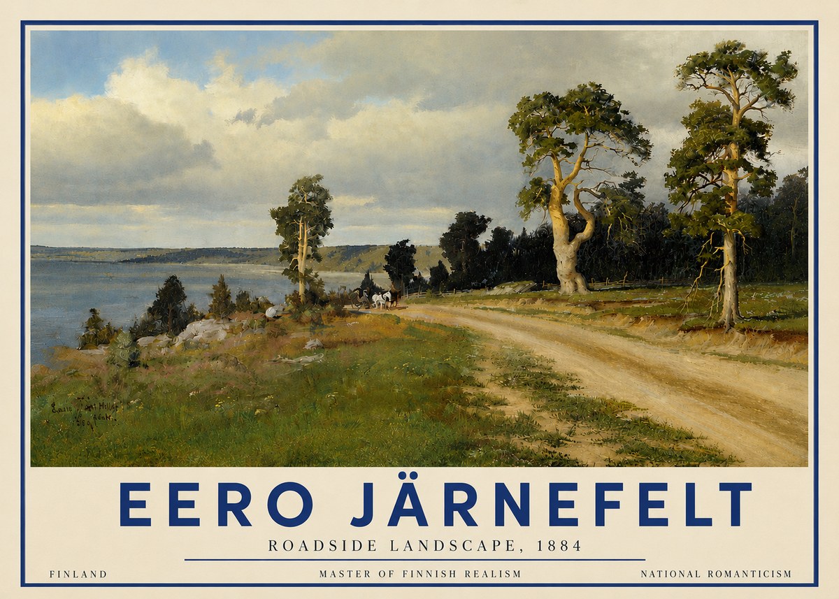 Eero Järnefelt Roadside Landscape, 1884 No6 - Poster