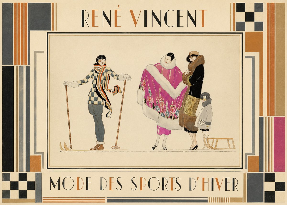 René Vincent Mode Des Sports D'hiver No4 - Poster