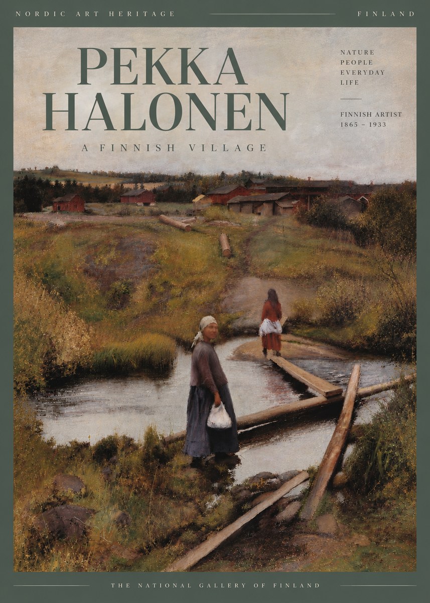 Pekka Halonen A Finnish Village No4 - Poster