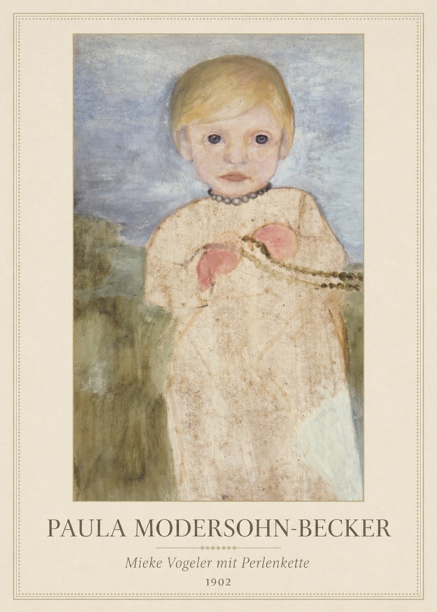 Paula Modersohn-Becker Mieke Vogeler Mit Perlenkette No1 - Poster