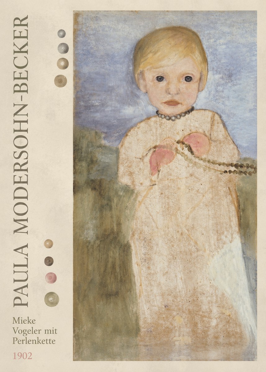 Paula Modersohn-Becker Mieke Vogeler Mit Perlenkette No3 - Poster