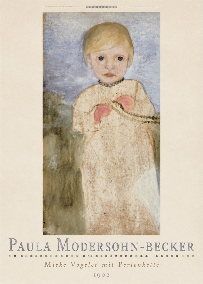 Paula Modersohn-Becker Mieke Vogeler Mit Perlenkette No4 - Poster