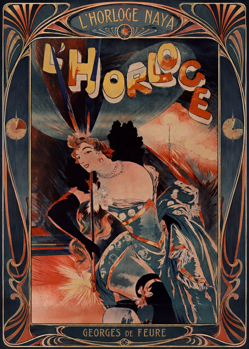 Georges de Feure L'horloge Naya No6 - Poster