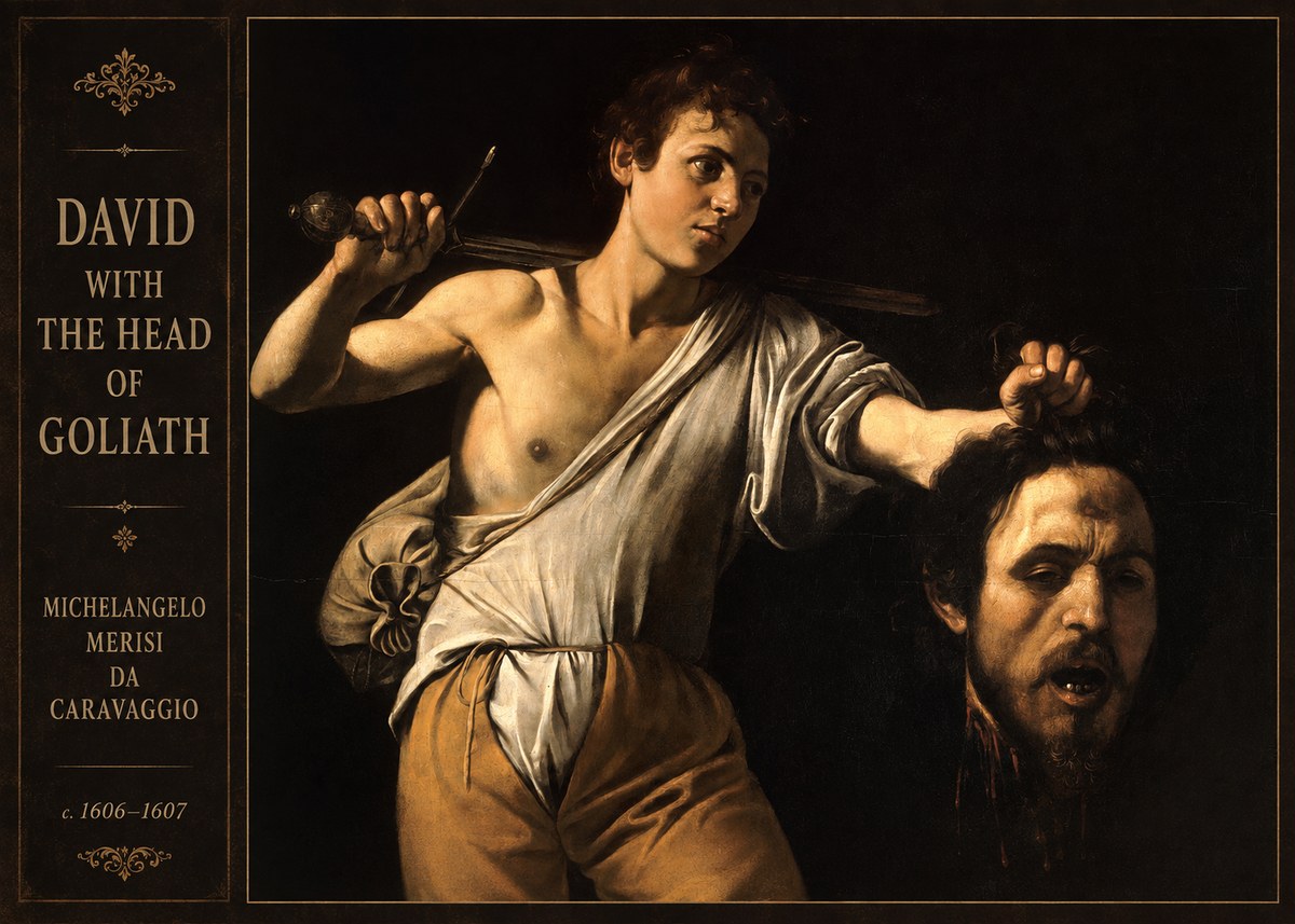 Michelangelo Merisi da Caravaggio David with the Head of Goliath V No2 - Poster