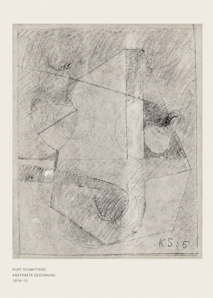 Kurt Schwitters Abstrakte Zeichnung No6 - Poster