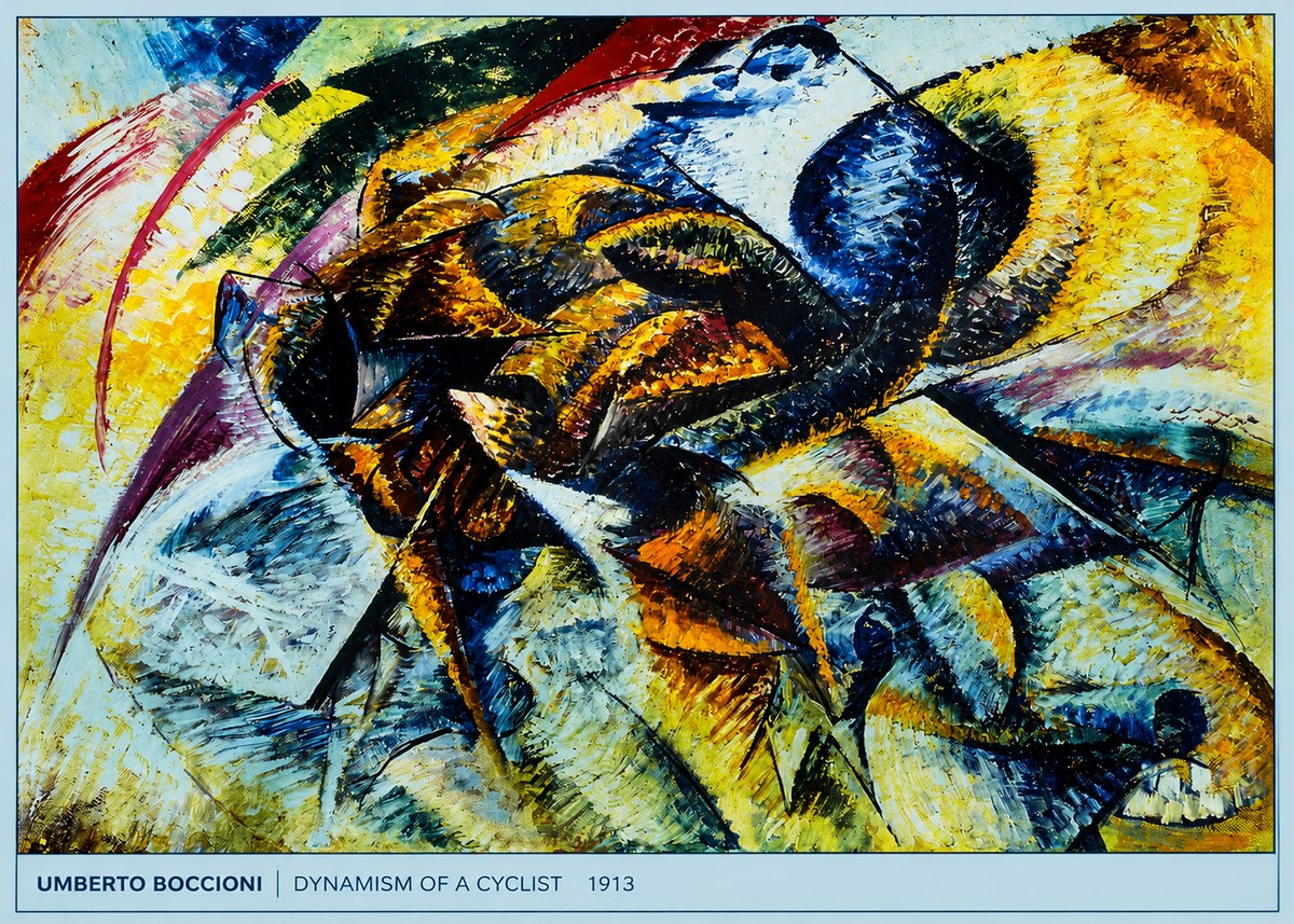 Umberto Boccioni Dynamism of a Cyclist II No5 - Poster