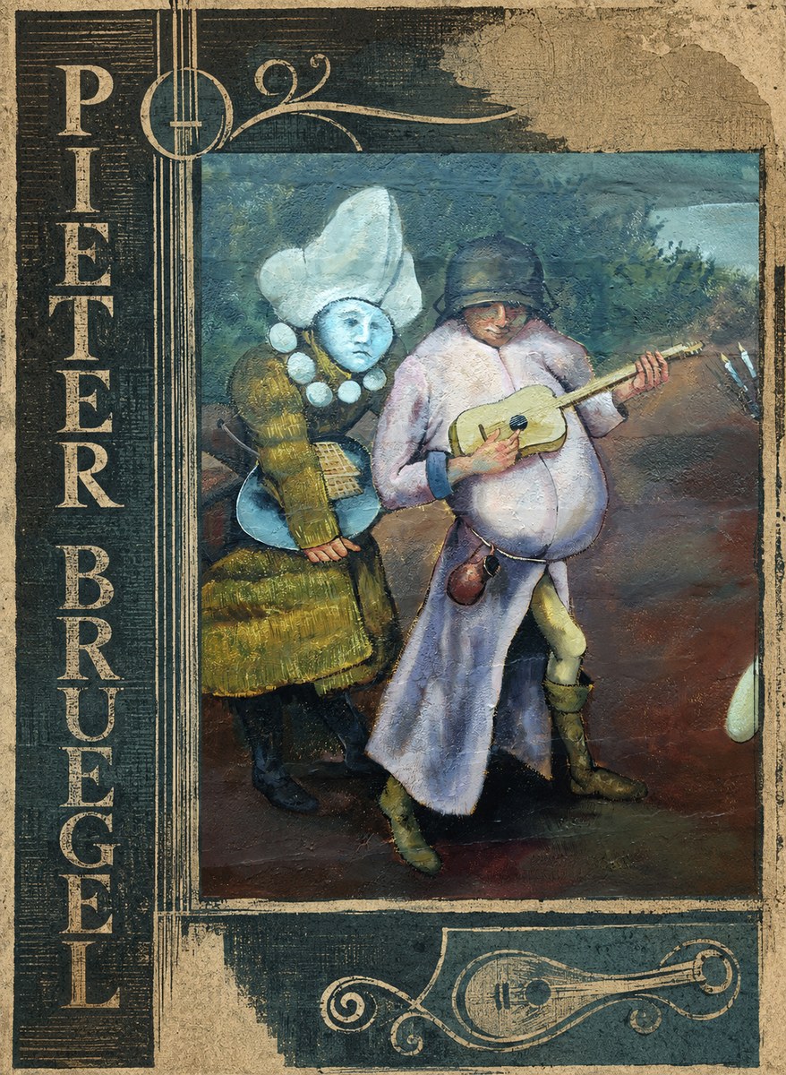 Pieter Bruegel Two Figures with a Lute No2 - Poster