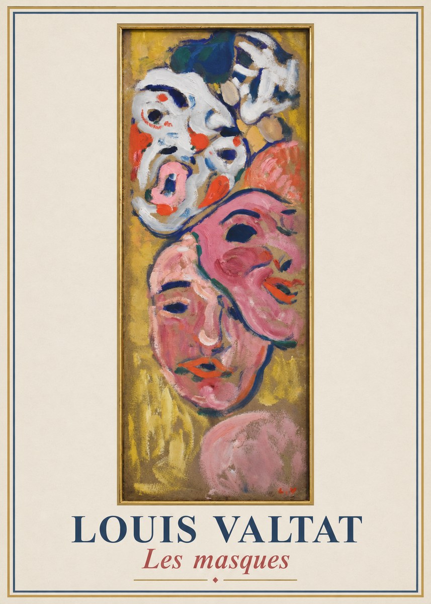 Louis Valtat Les Masques No1 - Poster