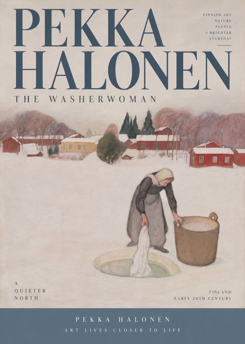 Pekka Halonen The Washerwoman No4 - Poster
