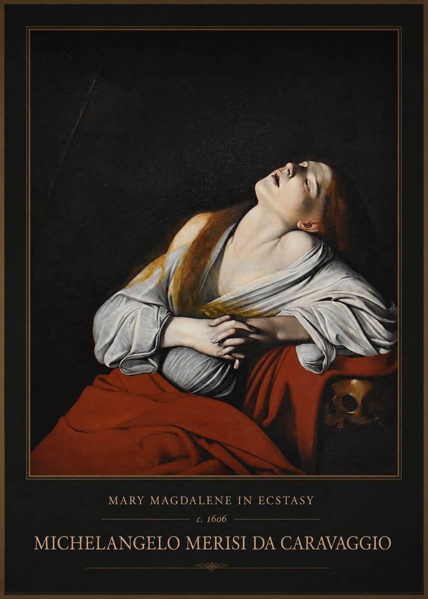 Michelangelo Merisi da Caravaggio Mary Magdalene in Ecstasy No1 - Poster