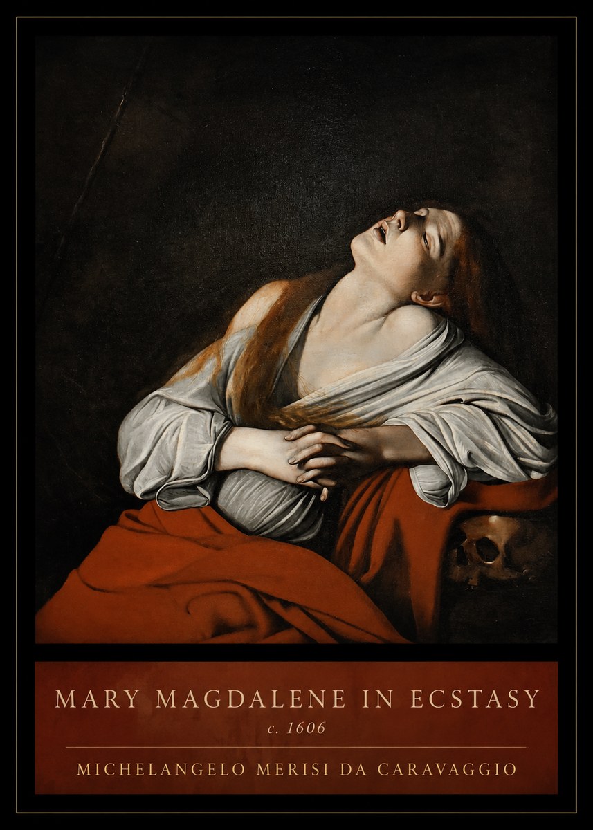 Michelangelo Merisi da Caravaggio Mary Magdalene in Ecstasy No3 - Poster