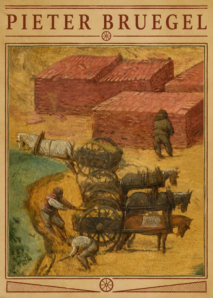 Pieter Bruegel The Brickmakers No3 - Poster