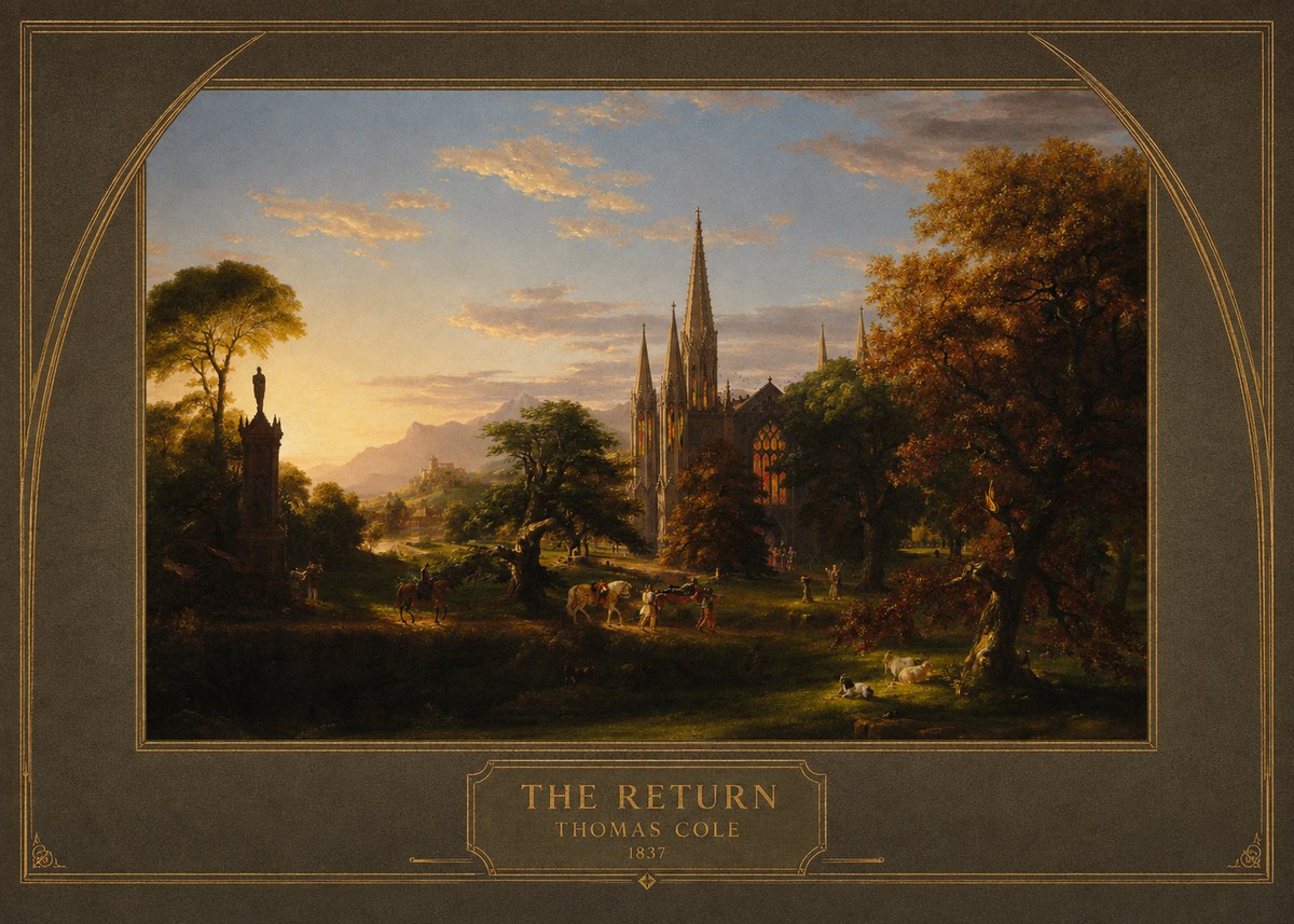 Thomas Cole The Return III No4 - Poster