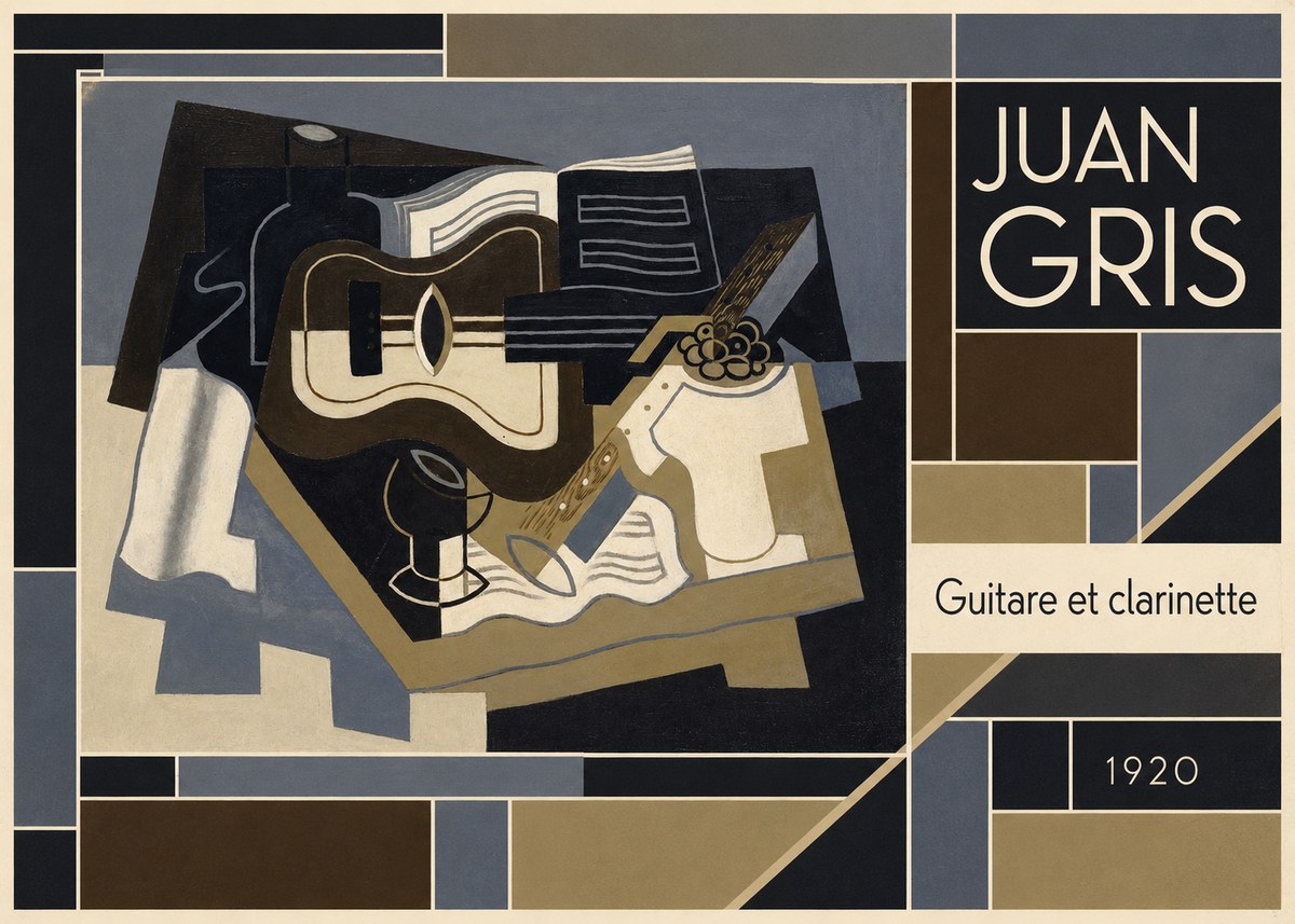 Juan Gris Guitare Et Clarinette No5 - Poster