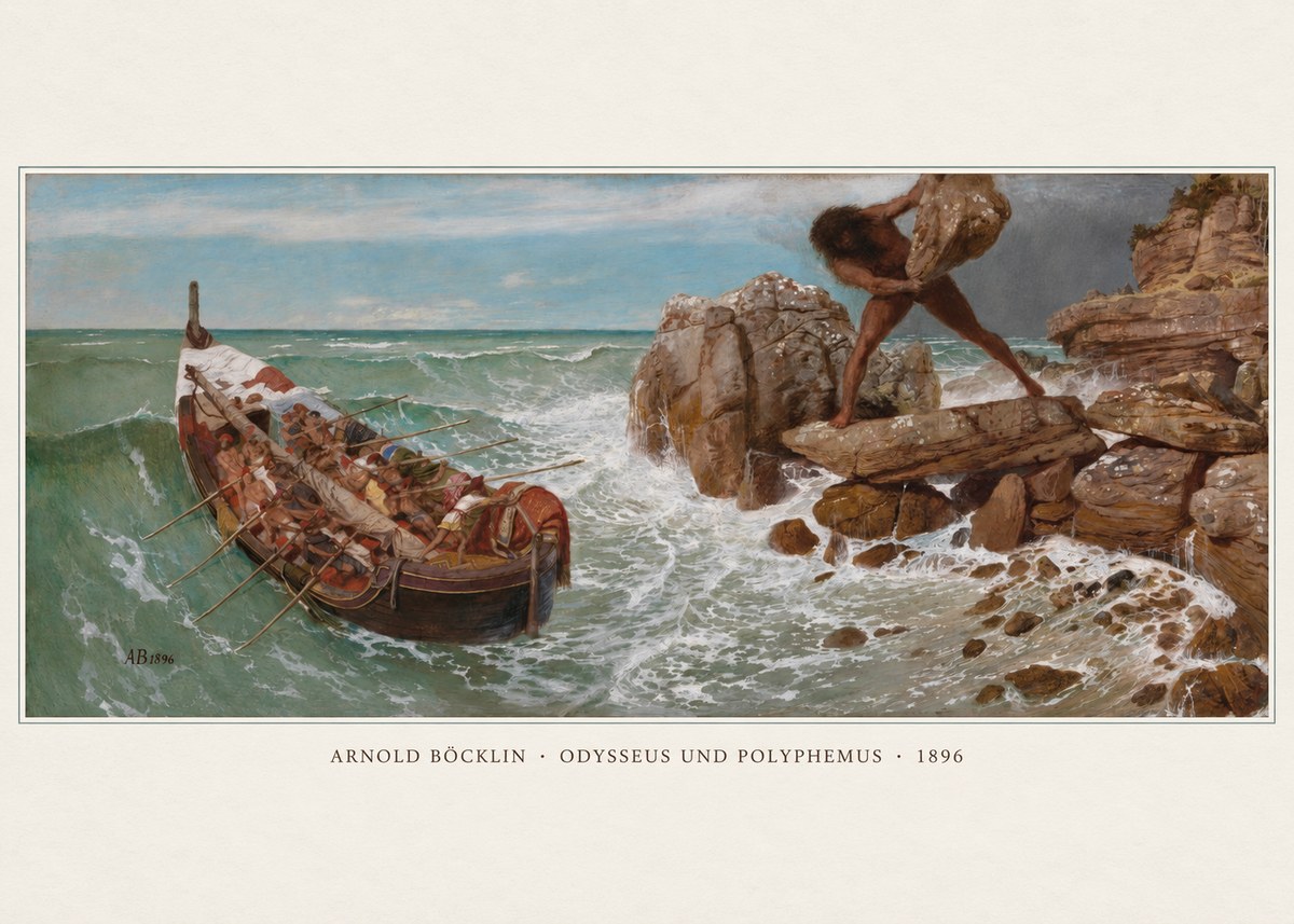 Arnold Böcklin Odysseus Und Polyphemus No2 - Poster