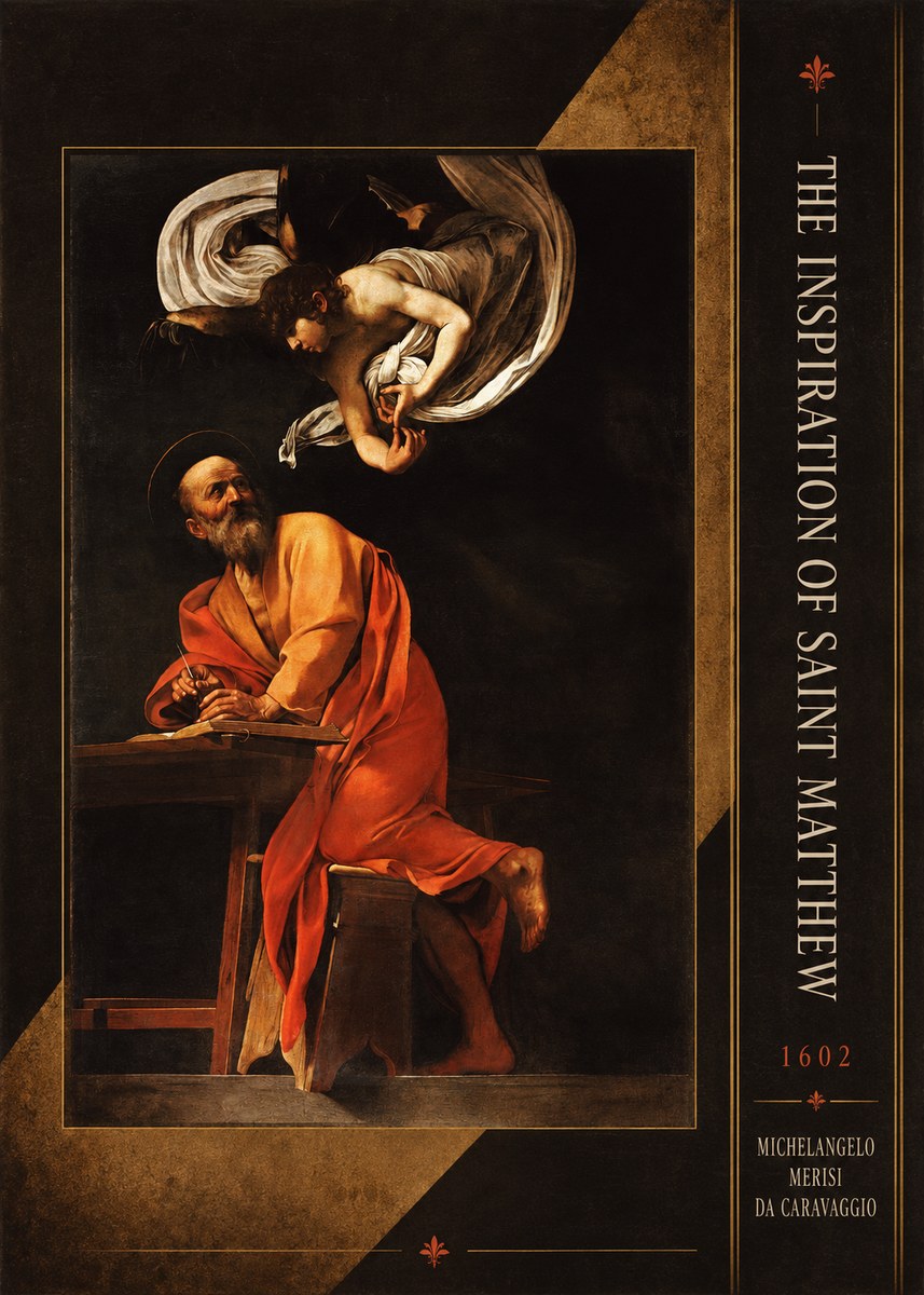 Michelangelo Merisi da Caravaggio The Inspiration of Saint Matthew II No3 - Poster