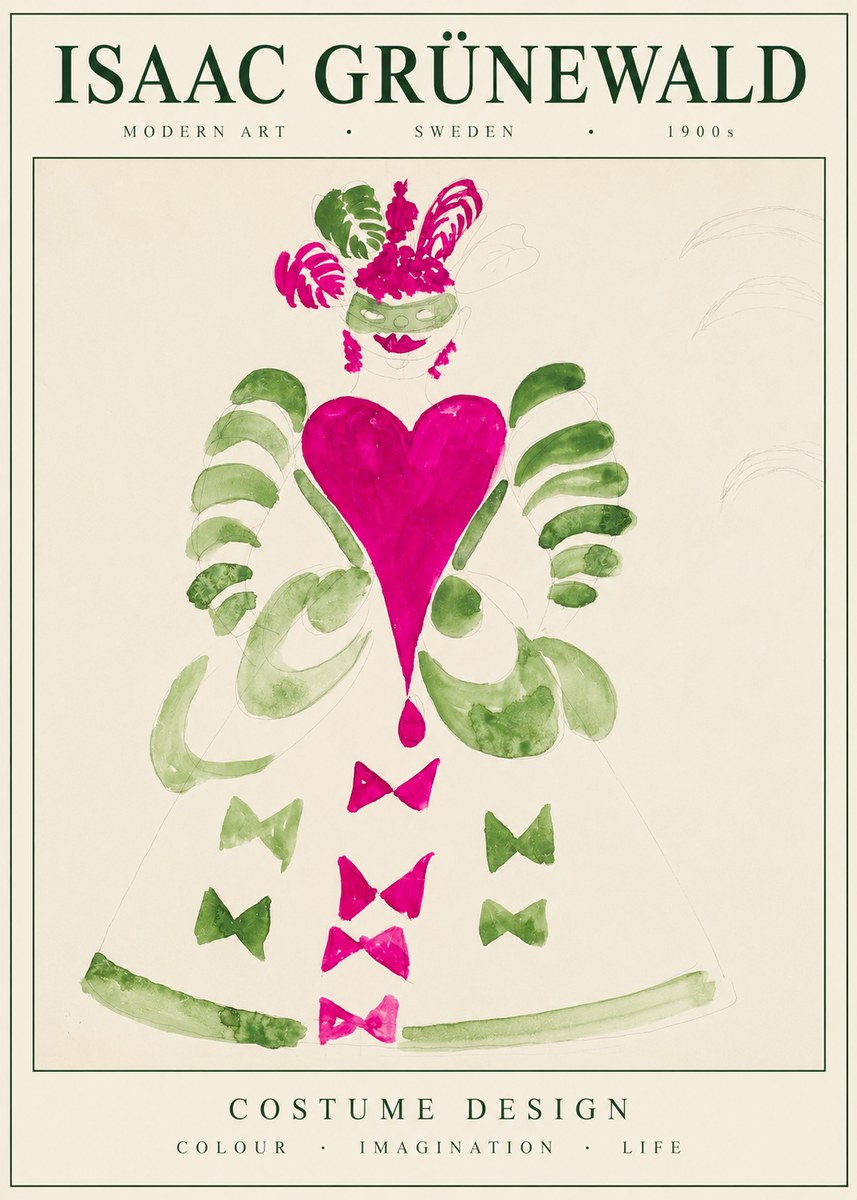 Isaac Grünewald Costume Design XVI No1 - Poster