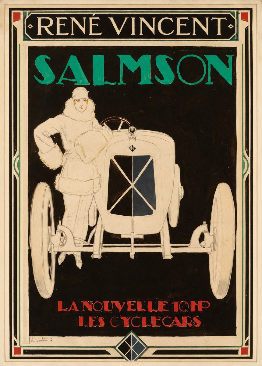 René Vincent Salmson La Nouvelle 10Hp Les Cyclecars No2 - Poster