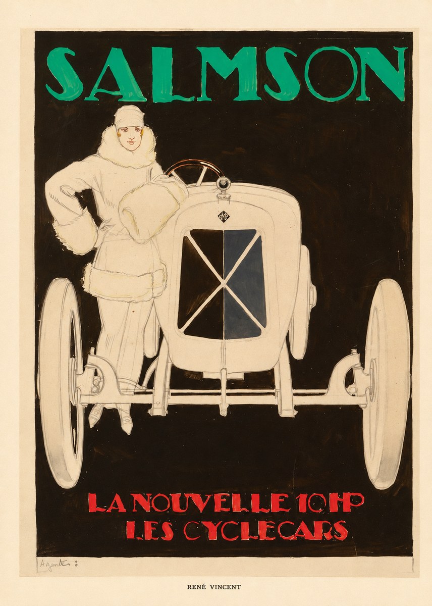 René Vincent Salmson La Nouvelle 10Hp Les Cyclecars No5 - Poster