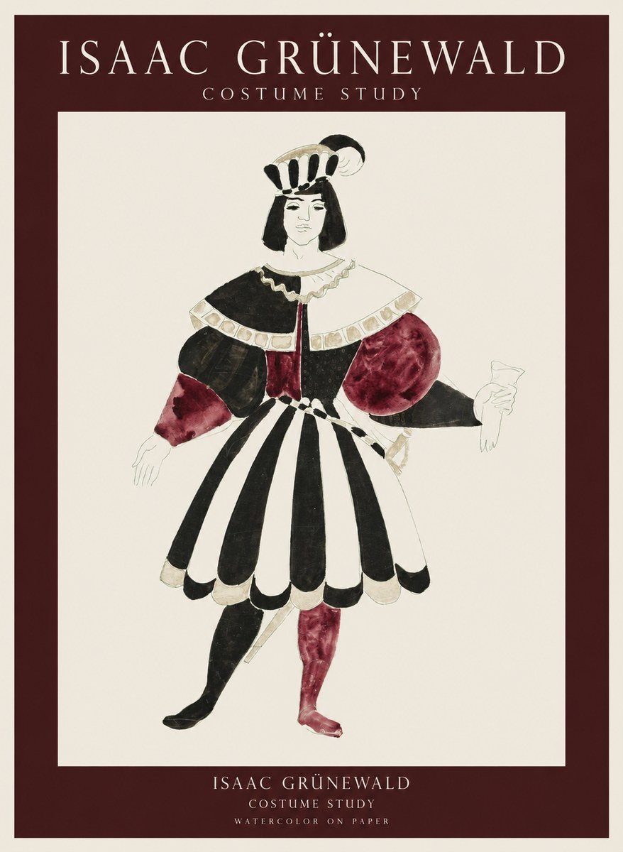 Isaac Grünewald Costume Study VIII No1 - Poster