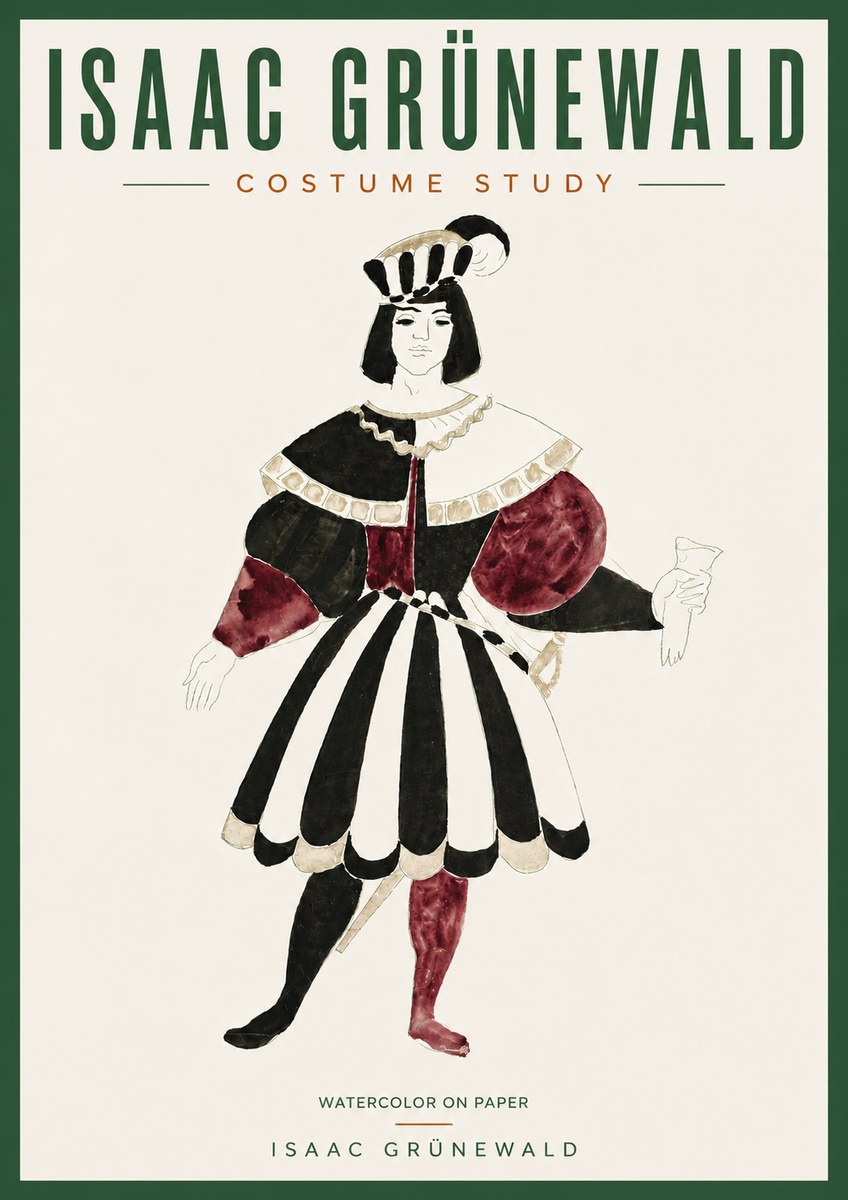 Isaac Grünewald Costume Study VIII No6 - Poster