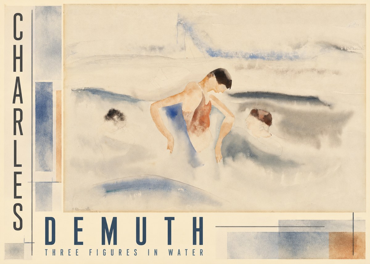 Charles Demuth Three Figures in Water No2 - Poster